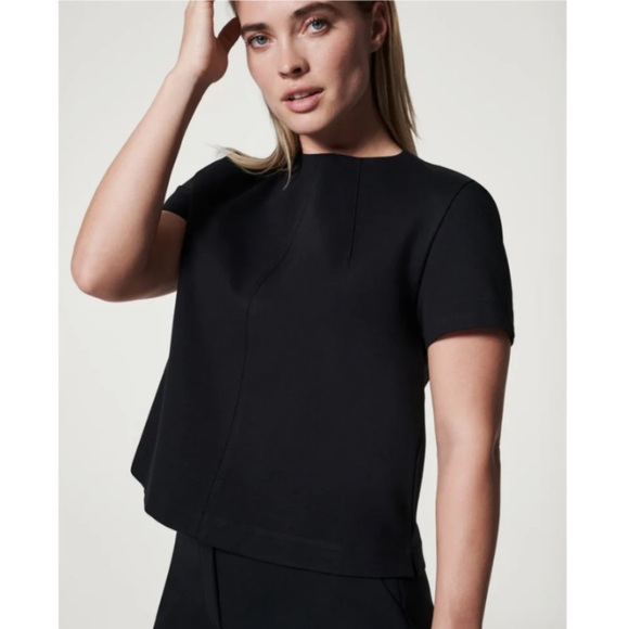 Spanx The Perfect Funnel Neck Top Black Size 3X NWT New - Picture 1 of 14